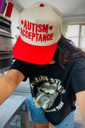 Autism Acceptance puff trucker hat