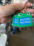 Lilypad Autism Awareness keychain 💚