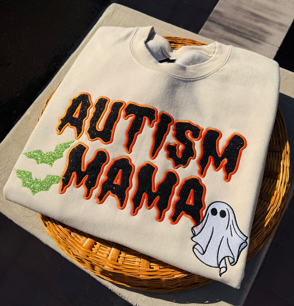 Autism Mama bats crewneck