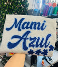 Mami Azul blue sparkle crewneck