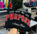 Purpose Autism Mama Glitter Crewneck