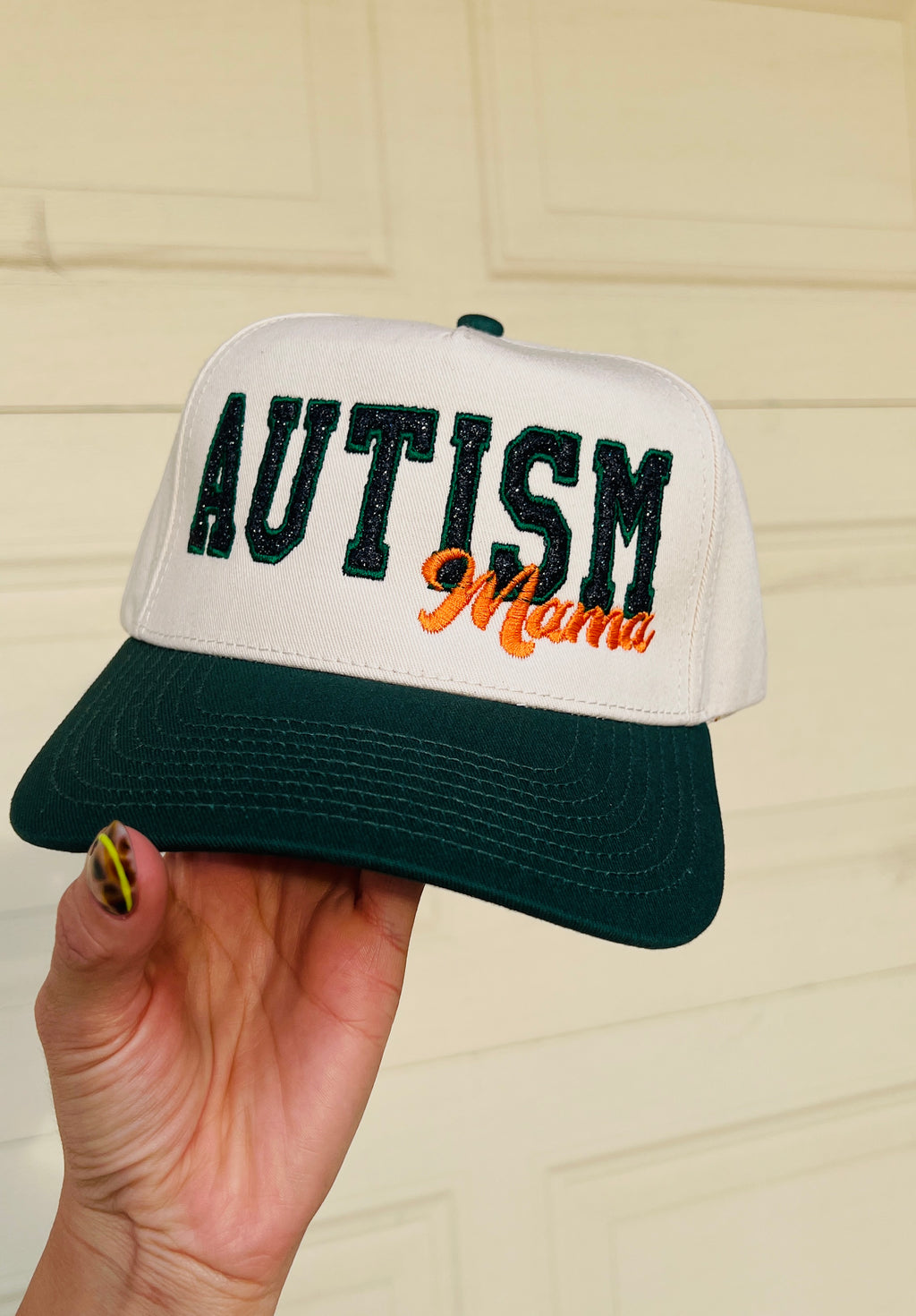 Autism mama tiger trucker hat