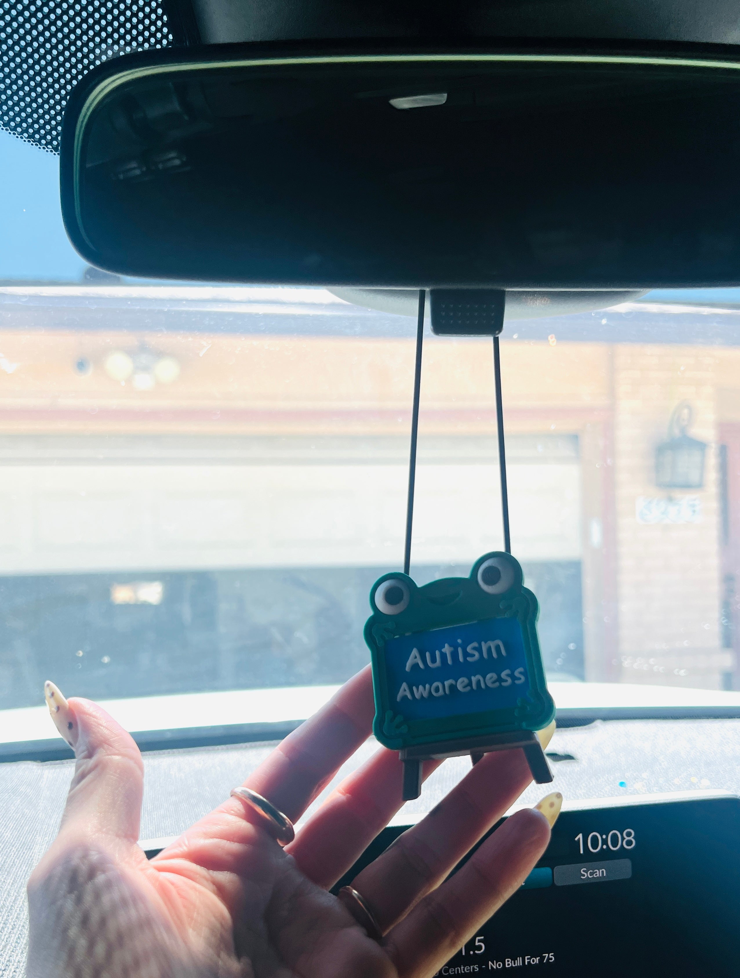 Autism Awareness car mirror hanger🧩
