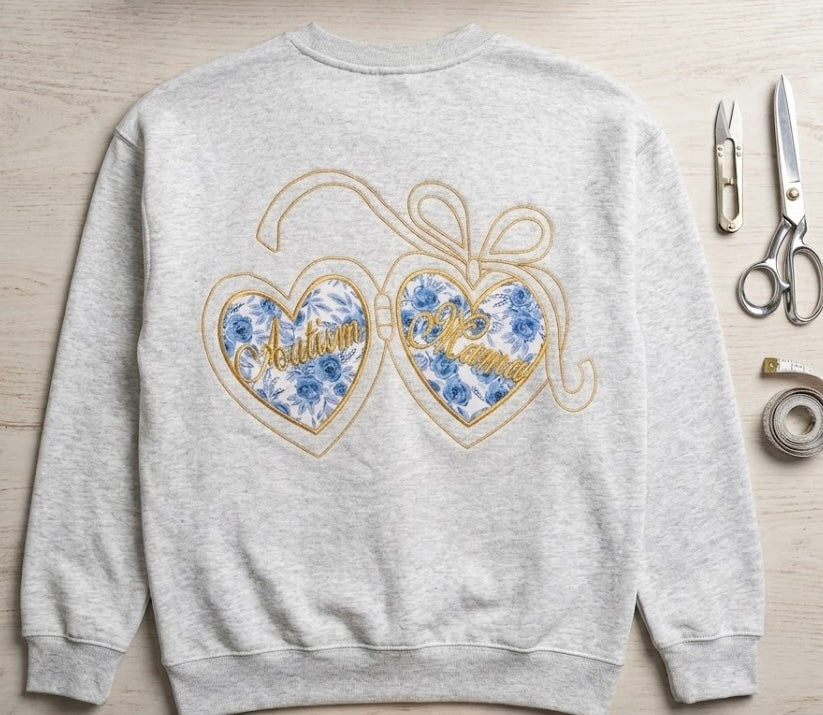 Autism mama floral locket sweatshirt 💙