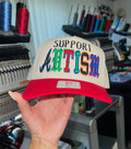Support Autism puff embroidered trucker hat