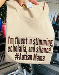 Stimming, Echolalia, & Silence embroidered T-Shirt 🖤