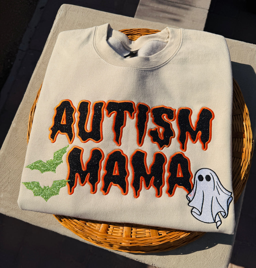 Autism Mama bats crewneck