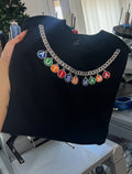 Autism mama chain embroidered crewneck
