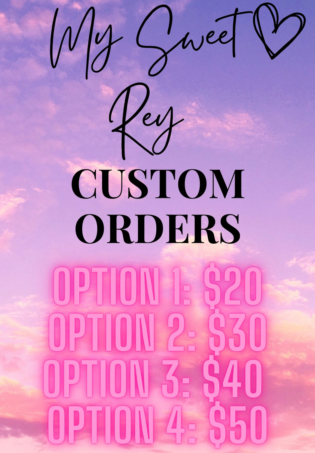 Custom orders here ✨